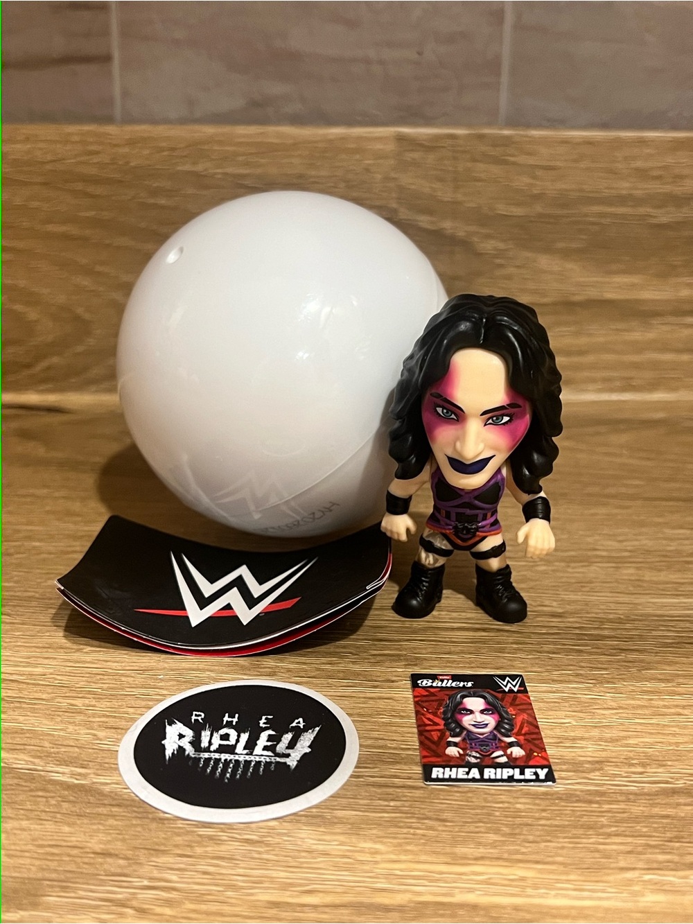 WWE Rhea Ripley Mini Figure - Black & Purple with Accessories
